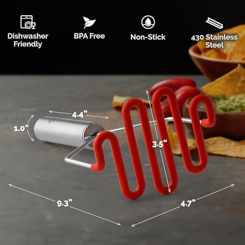 Zulay Kitchen Non-Scratch Potato Masher – Heavy-Duty Stainless Steel &