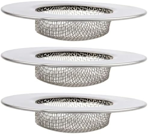 3pcs Stainless Steel Sink Strainer Filter Cover for Kitchen Bathroom