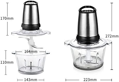 Electric Food Chopper, 300W, 2L Glass Bowl