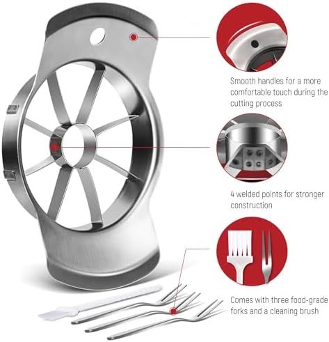 Apple Slicer, ARRITZ Stainless Steel Apple Cutter 8 Slices, Sharp
