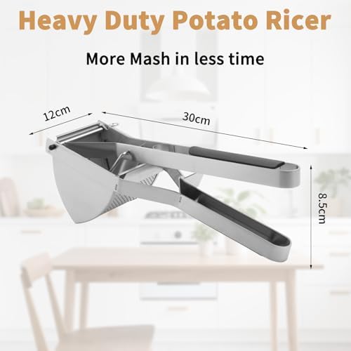 Heavy Duty Potato Ricer, Large 22oz Potato Masher, Stainless Steel