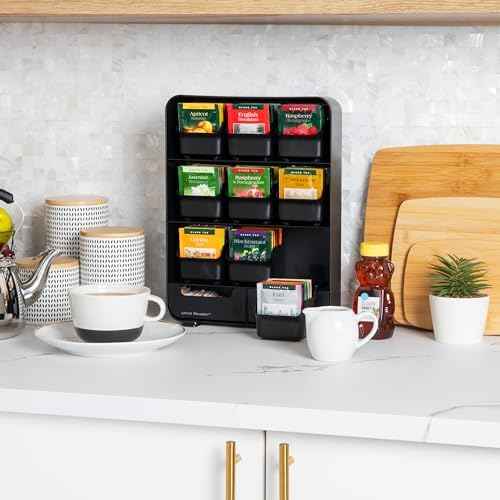 Mind Reader Tea Bag Organizer, Tea Station Organizer, Countertop