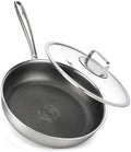 12 Inch Nonstick Frying Pan with Lid,Titanium Frying Pan,non-stick