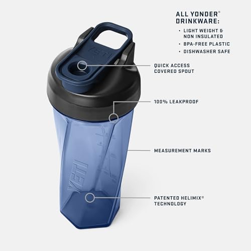 YETI Yonder Helimix Vortex Blender Shaker Bottle Holds up to 27oz | No