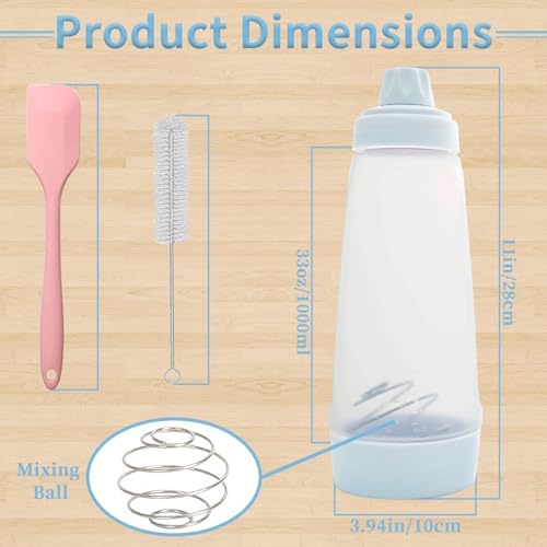 Pancake Batter Dispenser with BlenderBall & Wire Whisk