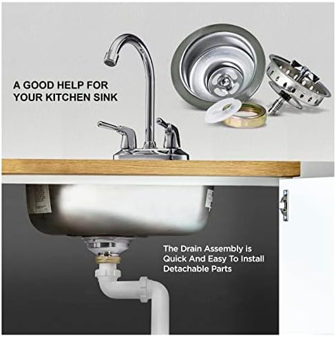 Highcraft Kitchen Sink Drain Assembly, 3-1/2 Inch