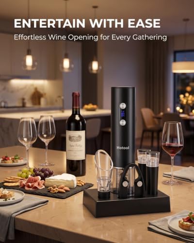Hotool Rechargeable Electric Wine Opener Gift Set with LED Display