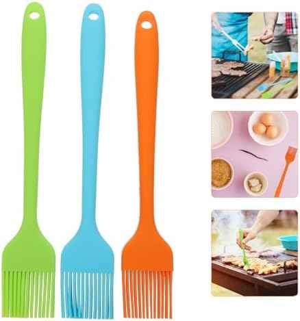 3pcs Silicone Pastry Basting Brushes for Bbq and Kitchen Baking, 21cm