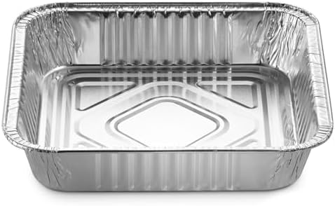 MontoPack 9” Disposable Aluminum Foil Square Baking Pans | 9 x 9 Cake