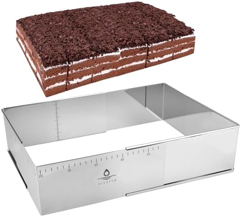 Adjustable Rectangle Mousse Cake Ring Mold - Extendable Stainless