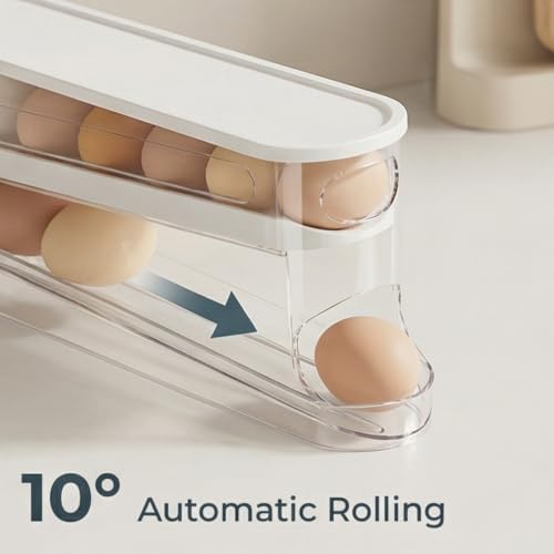 Auto-Rolling Egg Dispenser with Lid, 1 Pack