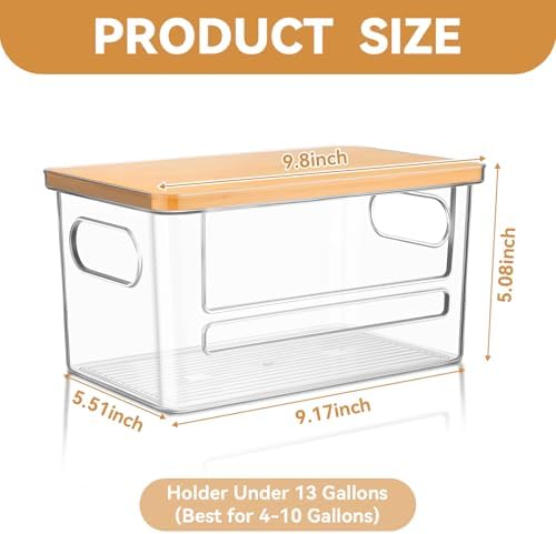 Trash Bag Holder Dispenser, Under Sink Organizer for Pantry, Kitchen