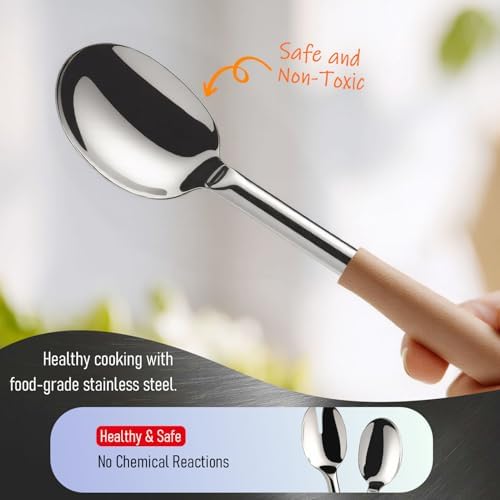 Artestia Extra Large Serving Spoon & Salad Tongs, 304 Stainless Steel