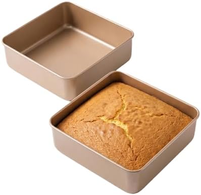 Square Baking Pan, 2 Pack Square Cake Pan Cake Baking Pans Nonstick