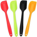 4-Piece Silicone Spatula Set with Stainless Steel Core, Small