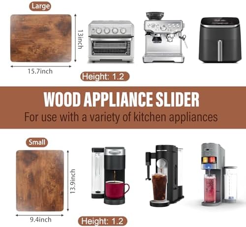 Coffee Maker Appliance Slider, 360° Rolling Tray