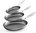 COOKER KING 3pc Hybrid Nonstick Frying Pans Set, 8, 10 & 12" Pans