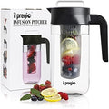 Small Glass Fruit Infuser Water Pitcher – 36 oz Borosilicate Glass