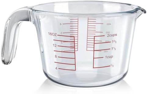 2-Cup Liquid Glass Measuring Cups 16 OZ for Kitchen Baking Coffee