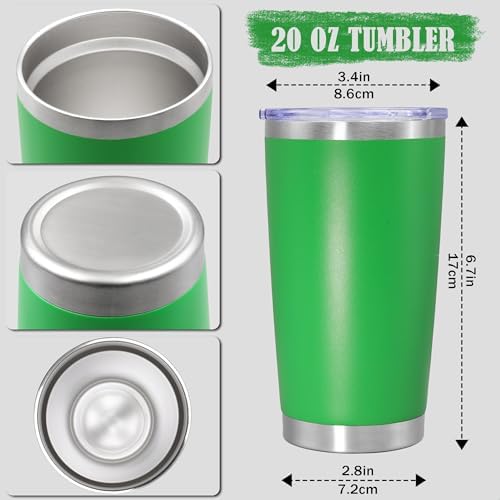 20oz Tumbler Insulated Coffee Tumblers with Lid Stainless Steel Green