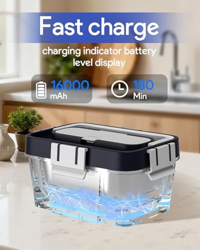 Cordless Electric Lunch Box, 6.7 Cups, 16000mAh