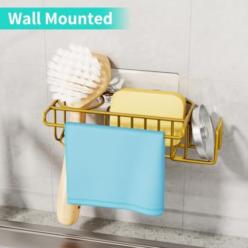 HapiRm Sponge Holder for Kitchen Sink, No Drill Kitchen Sink Caddy