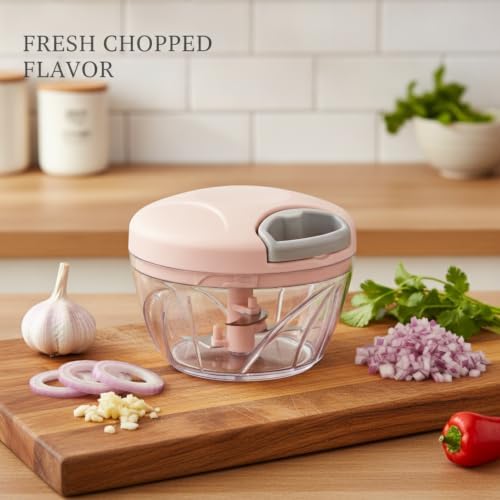 Manual Food Chopper, Pull String Vegetable Mincer for Garlic Onions
