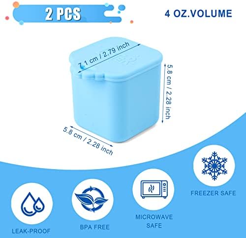 2PCS Dip Containers Compatible with, 4oz Salad Dressing Container To