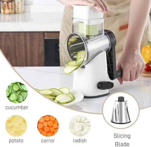 Weltonhm 4-in-1 Cheese Grater, White
