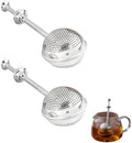 Veemoon Stainless Steel Tea Ball Infuser Set of 2 Long Handle Tea