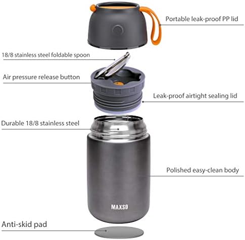 MAXSO 2 Pack Soup Thermo for Hot & Cold Food for Kids Adults, Vacuum