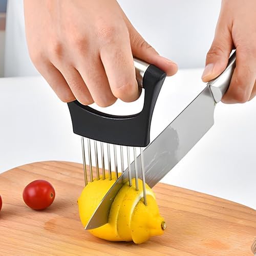 Stainless steel onion slicer, for lemon, potato, tomato, avocado, egg