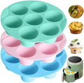 Silicone Egg Bite Molds, 3 Pack Silicone Muffin Pans for Air Fryer