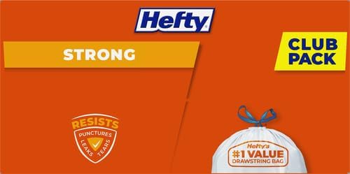 Hefty Strong White 13 Gallon Trash Bags - Image 11