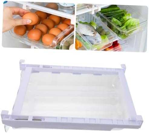 Drawer Type Egg Holder Refrigerator Egg Dispenser for Xmas White