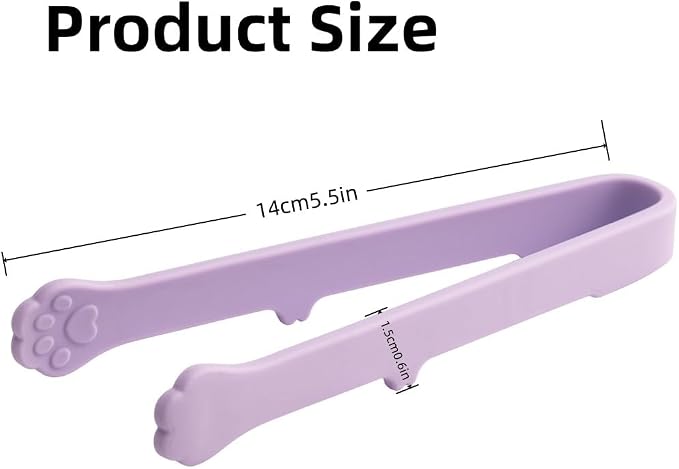 6 Pcs Mini Silicone Food Tongs, Heat Resistant & Non-Slip Grip Kitchen Cooking - Image 2