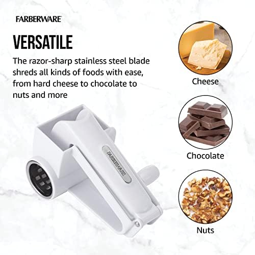 Farberware Pro Rotary Cheese Grater, Stainless Steel Drum