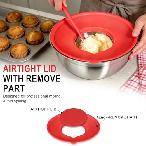 7-Speed Electric Hand Mixer,4 Large Stainless Steel Mixing Bowls Set