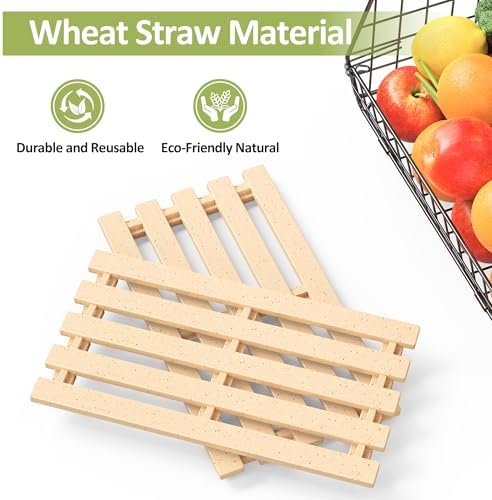 Hanging Fruit Basket for Kitchen, 3 Pack Vegetable Produce Basket