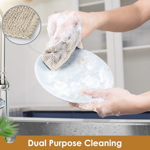 Oven Mitts and Pot Holders Set with Dishcloths, 500 Degree Heat