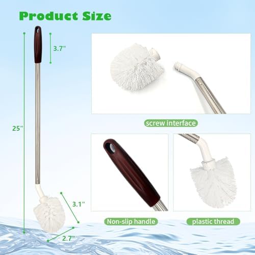 2-Pack Bucket Brush, Bottle Brush for Cleaning Extra Long Bottles