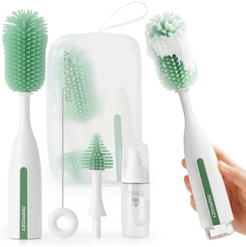 Momcozy Bottle Brush Kit Pro, Innovative Push-Press Deep Cleaning Baby