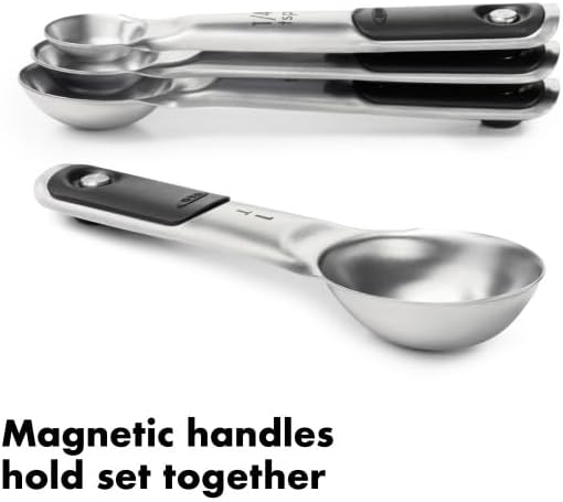 OXO Good Grips 4 Piece Stainless Steel Measuring Spoons with Magnetic