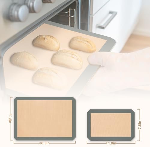 2 Half & 1 Quarter Silicone Baking Mat, Baking Sheets