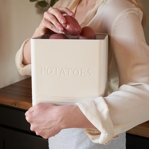 Potato and Onion Storage Container Set, Metal Bins