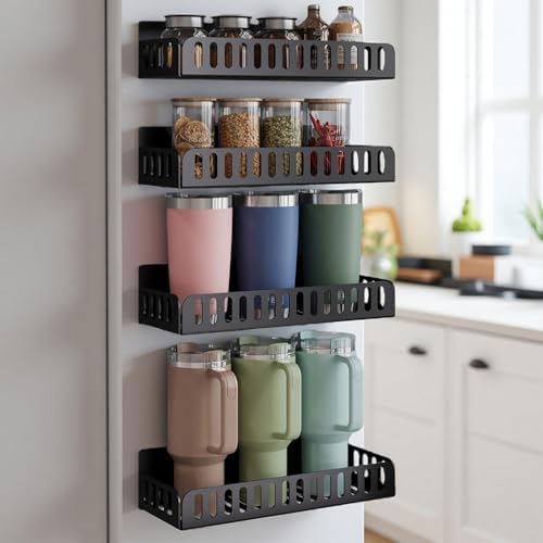4-Pack Magnetic Shelf for Fridge, Stanley Cup Holder