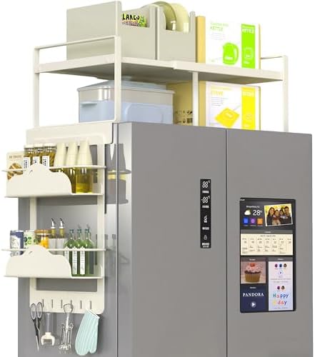 Adjustable Over-Fridge Magnetic Spice Rack, 20.8"-36.6" Shelf