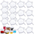 Patelai 16 Pack Silicone Stretch Lids, White