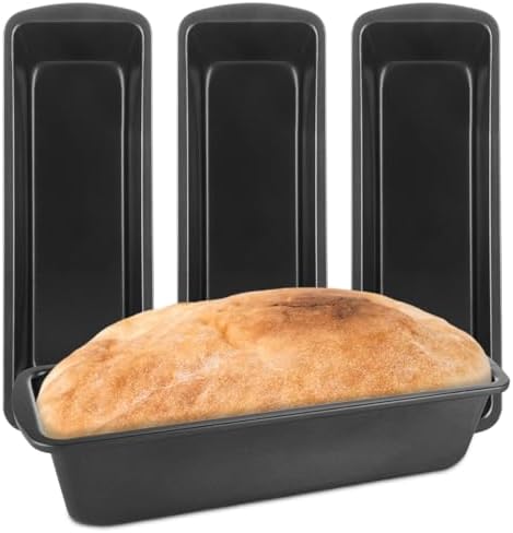 AKOLAFE 4 Pack Large Loaf Pans Nonstick Banana Bread Pan for Homemade