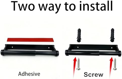 Matte Black Aluminum Under-Cabinet Paper Towel Holder